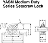 Mounted Bearings pillow block set screw YASM